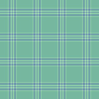 Kaz ayağı tekstil kontrolü dokusu, kumaşsız ekose kumaş karışımı. Yeşil ve cyan renk paletinde tartan desenli arkaplan vektörü yerleştiriliyor.