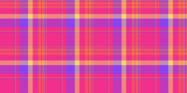 Canlı pembe, turuncu ve mor ekose desenli. Tekstil tasarımları, moda, web siteleri ya da neşeli bir geçmiş için mükemmel..