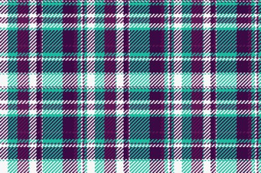 Renkli kumaş dikişsiz doku, harmoni tekstil ekose vektörü. Hindistan arkaplan tartan desen kontrol koyu ve gök mavisi palet.