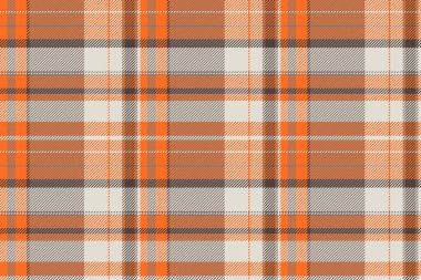 Turuncu, bej ve gri renkli sonbahar ekoseli desenler. Tekstil tasarımı için mükemmel, Falltemalı projeler, ya da konforlu, sade bir estetik.