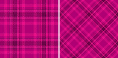 Canlı pembe ekose desenler, moda, tekstil veya web tasarımı için mükemmel. İki farklı tarz, cesur ve enerjik bir his gerektiren projeler için çok yönlü seçenekler sunar..