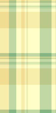 Egzotik doku vektör deseni, şekil kontrolü kumaşı. Koltuk arkaplan tartan tekstil açık ve sarı renk paletinde pürüzsüz.