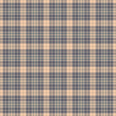 Kusursuz tartan kumaş kusursuz, tasarımcı desenli tekstil dokusu. Pastel ve turuncu renk paletinde ekose vektör arkaplanını kontrol et.