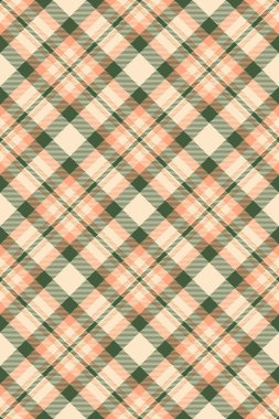 Zarif şeftali ve yeşil ekose desenli. Tekstil tasarımı, giyim ya da web sitesi geçmişi için mükemmel. Bu pürüzsüz doku, sonbahar ve bahar temaları için sofistike, kırsal bir his sunar..