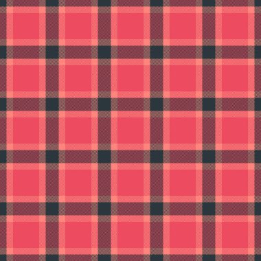 Pembe ve kömür tonlarında canlı ekoseli desen. Klasik dokuma dokusu rahat ve kırsal bir his yaratıyor. Özgeçmiş, giysi tasarımı veya tatil temaları için ideal.