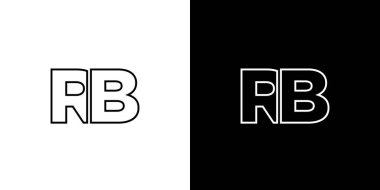 Moda harfi R ve B, RB logo tasarım şablonu. Şirket kimliği için asgari monogram tabanlı logotype.