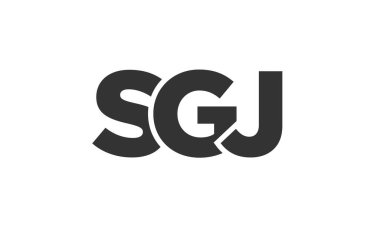SGJ logo tasarım şablonu güçlü ve modern kalın metin ile. Basit ve minimal tipografi içeren ilk tabanlı vektör logosu. Modayı takip eden şirket kimliği markalar için ideal..