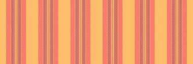 Riskli tekstil çizgili arka plan, satış vektör çizgileri dokusu. Turuncu ve kırmızı renk paleti ile ağzı tıkalı dikey kumaş deseni.