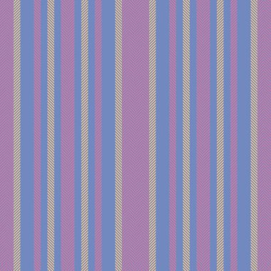 Hample dikey dikişsiz doku, arka plan desen çizgilerini kes. Çoklu tekstil çizgili vektör kumaşı mavi ve pembe renk paletinde.