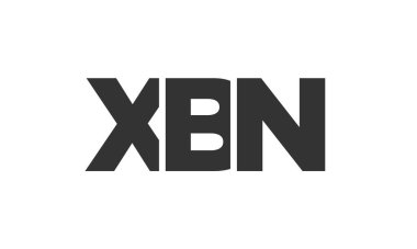 Güçlü ve modern kalın metinli XBN logo tasarım şablonu. Basit ve minimal tipografi içeren ilk tabanlı vektör logosu. Modayı takip eden şirket kimliği markalar için ideal..