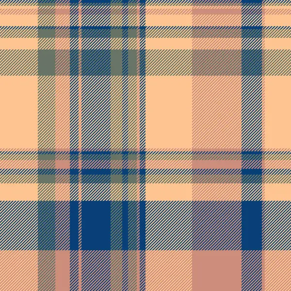 Endüstriyel tartan arka plan vektörü, gündüz kumaş dokusu tekstili. Hediye kâğıdı ekoseli turuncu ve cyan renk paletinde kusursuz desen kontrolü.