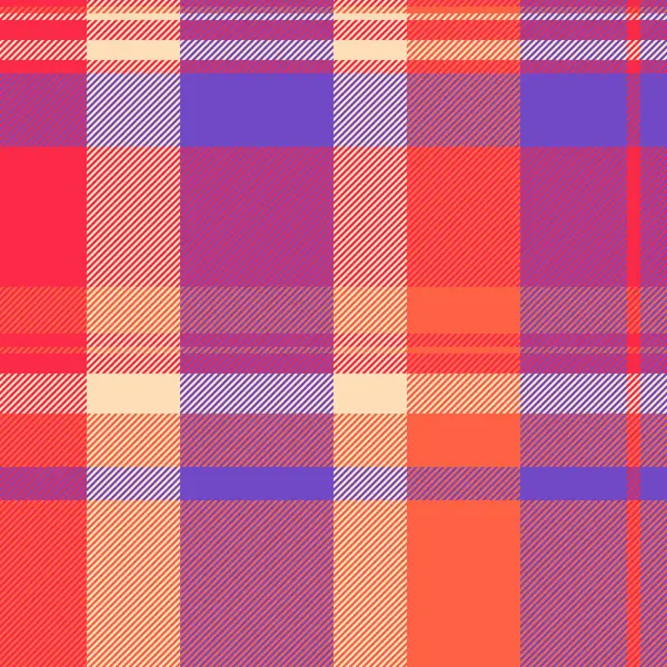 Canlı ekose desenli mercan, mor ve krem rengi. Tekstil tasarımı, moda ve web sitesi geçmişi için mükemmel. Bu neşeli, modern doku sıcaklığı ve tarzı çağrıştırıyor..