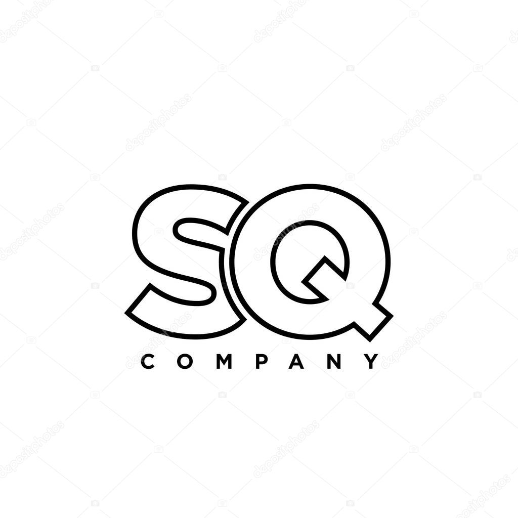 Trendy letter S and Q, SQ logo design template. Minimal monogram initial based logotype for company identity.