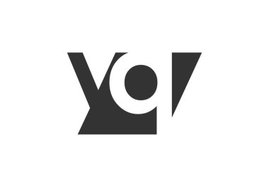 YQ yaratıcı geometrik başlangıç tabanlı modern ve minimal logo. Y Q harfi yazı tipleri. Evrensel profesyonel zarif tekno vektör tasarımı.