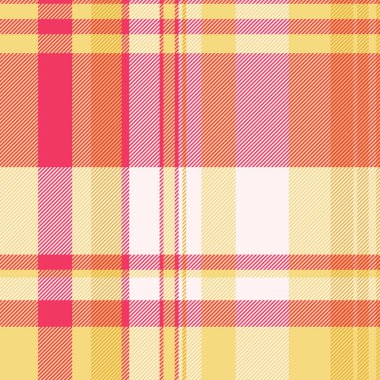 Pembe, turuncu ve sarı renkli canlı ekose desenli. Tekstil tasarımı, moda veya web sitesi geçmişi için mükemmel. Bu neşeli, yaz tasarımı sıcaklığı ve iyimserliği çağrıştırıyor..