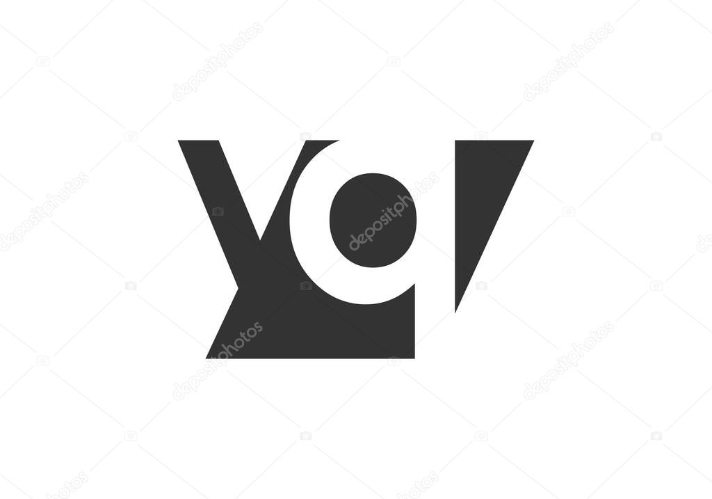 YQ creative geometric initial based modern and minimal logo. Letter y q trendy fonts. Universal professional elegant techno vector design.