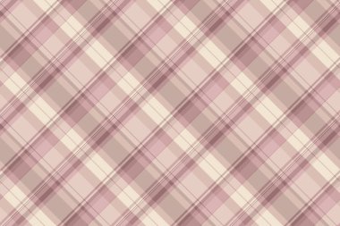 Yumuşak, sessiz, pembe ve krem rengi ekose desenli. Özgeçmiş, tekstil, ambalaj kağıdı ve çok yönlü tasarım projeleri için kusursuz döşeme dokusu ideali.