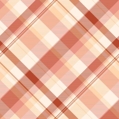 Yumuşak şeftali, mercan ve krema tonlarında zarif çapraz ekoseli desen. Tekstil tasarımı, moda, markalaşma veya web sitesi geçmişi için mükemmel.