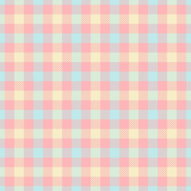 Tarzlı kumaş ekoseli arka plan, madras tartan desenini kontrol et. Livingroom tekstil vektörü açık renk paletinde dikişsiz doku.