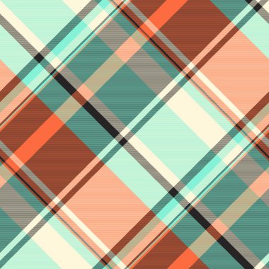 Yumuşak pastel ve toprak tonlarında canlı çapraz ekoseli desen. Tekstil tasarımları, web sitesi geçmişi veya moda projeleri için mükemmel.