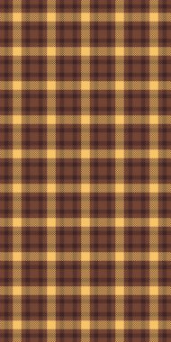 Tekstil kontrolü kusursuz, kumaş desenli ekose. Turuncu ve koyu renk paletinde yumuşak tartan desen vektörü arka planı.