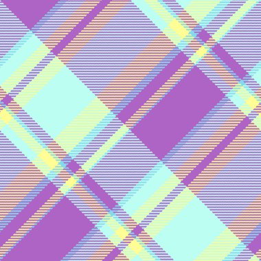 Vichy tartan kumaş arka plan, doğuya özgü kusursuz şablon kontrolü. Mor ve açık renk paletinde gençlik ekose tekstil dokusu.