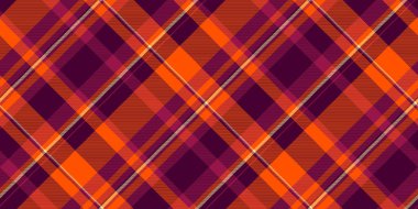 Zengin turuncu, koyu mor ve kremalı canlı sonbahar ekose desenli. Hatalı temalı tasarımlar, tekstil baskıları, giyim kuşamları veya web sitesi geçmişleri için mükemmel.