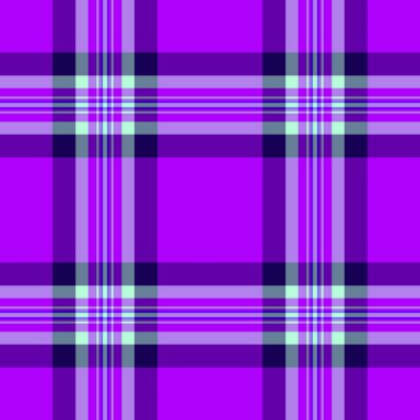 Canlı mor ekose desenli. Geçmişler, kumaşlar veya dijital sanat projeleri için geleneksel İskoç tekstil tasarımı. Cesur, göz alıcı ve çok yönlü..