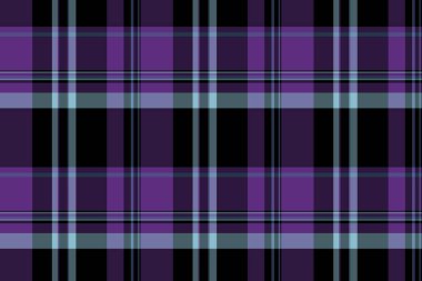 İzole tartan arka plan ekoseli, hediye kartı dikişsiz doku deseni. Kumaş tekstil vektörünü koyu ve cyan renk paletinde kontrol et.