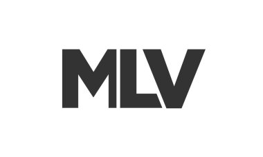 MLV logo tasarım şablonu güçlü ve modern kalın metin ile. Basit ve minimal tipografi içeren ilk tabanlı vektör logosu. Modayı takip eden şirket kimliği markalar için ideal..