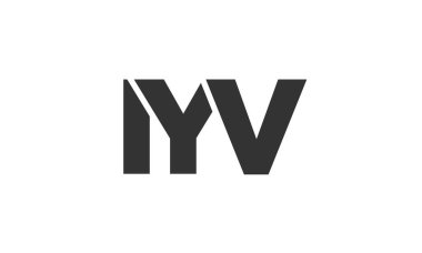 IYV logo tasarım şablonu güçlü ve modern kalın metinlerle. Basit ve minimal tipografi içeren ilk tabanlı vektör logosu. Modayı takip eden şirket kimliği markalar için ideal..