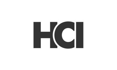 Güçlü ve modern kalın metinli HCI logo tasarım şablonu. Basit ve minimal tipografi içeren ilk tabanlı vektör logosu. Modayı takip eden şirket kimliği markalar için ideal..