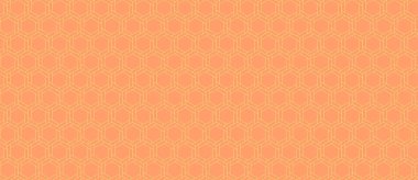 Soyut geometrik desen. Sıcak mercan turuncu altıgen tasarımı. Geçmişi, tekstili ya da web sitesi tasarımları için mükemmel. İnce doku görsel ilgi ekliyor.