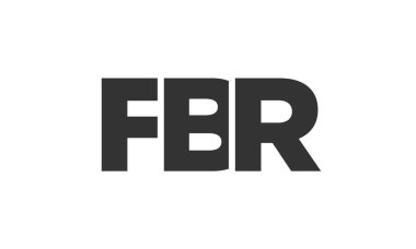 Güçlü ve modern kalın metinli FBR logo tasarım şablonu. Basit ve minimal tipografi içeren ilk tabanlı vektör logosu. Modayı takip eden şirket kimliği markalar için ideal..