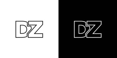 Moda D ve Z harfi, DZ logo tasarım şablonu. Şirket kimliği için asgari monogram tabanlı logotype.