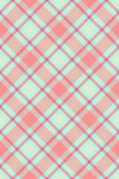 Koltuk tekstil kontrolü, çocuk arkaplan dokusu tartan. Giysi vektörü kumaş ekoseli kırmızı ve açık renk paletinde pürüzsüz.