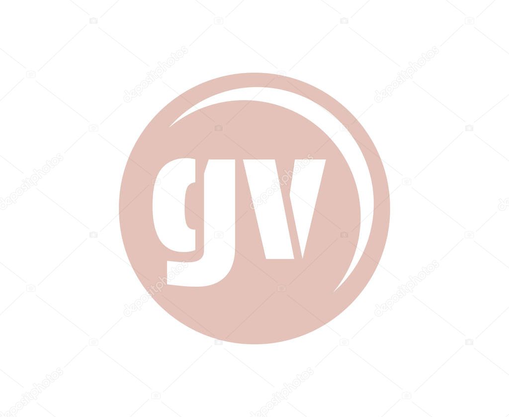 GV sport emblem or team logotype. Ball logo with a combination of Initial letter G and V for balls shop, sports company, training, club badge. Vector illustration.