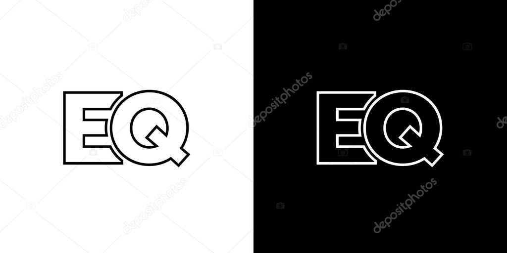 Trendy letter E and Q, EQ logo design template. Minimal monogram initial based logotype for company identity.