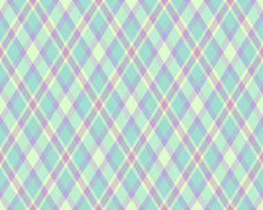 Argyle geometrik eşkenar dörtgenin kusursuz deseni. Harlequin duvar kağıdı tasarımını kontrol et. Web geçmişi için klasik elmas şekilli tekstil malzemesi, baskı kumaşı, kazak, ambalaj kağıdı, hediye kartı, davetiye.