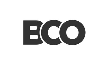 Güçlü ve modern kalın metinli BCO logo tasarım şablonu. Basit ve minimal tipografi içeren ilk tabanlı vektör logosu. Modayı takip eden şirket kimliği markalar için ideal..