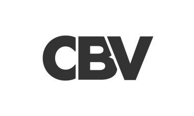 CBV logo tasarım şablonu güçlü ve modern kalın metin ile. Basit ve minimal tipografi içeren ilk tabanlı vektör logosu. Modayı takip eden şirket kimliği markalar için ideal..