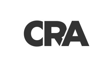 CRA logo tasarım şablonu güçlü ve modern kalın metinlerle. Basit ve minimal tipografi içeren ilk tabanlı vektör logosu. Modayı takip eden şirket kimliği markalar için ideal..
