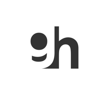 GH yaratıcı geometrik başlangıç tabanlı modern ve minimal logo. Moda yazı tipleri. Evrensel profesyonel zarif tekno vektör tasarımı.