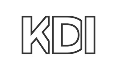 KDI logo tasarım şablonu güçlü ve modern kalın metin ile. Basit ve minimal tipografi içeren ilk tabanlı vektör logosu. Modayı takip eden şirket kimliği markalar için ideal..