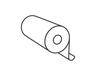 Bir rulo kağıdın basit bir çizgisi çizimi, hafifçe açılıyor. Başlangıç, potansiyel, büyüme ya da bir hikayenin gelişimi kavramları için mükemmel..