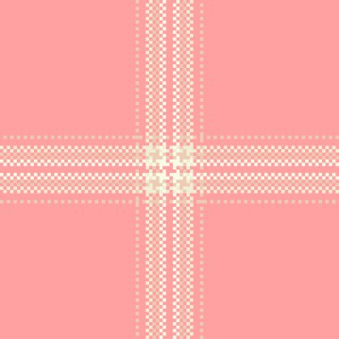 Pastel pembe ve krem rengi pikselli ekose desenli. Basit ama zarif bir tasarım arka plan, tekstil veya web sitesi tasarımları için mükemmel. Yumuşaklık, sükunet ve incelik hissi uyandırır..