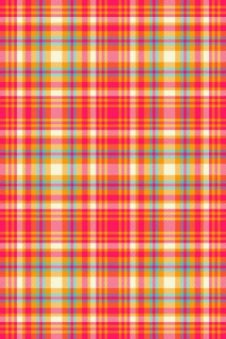 Canlı yaz ekose desenli pembe, turuncu ve turkuaz. Tekstil tasarımı, moda veya web sitesi geçmişi için mükemmel. Sıcaklık, neşe ve yaz enerjisini çağrıştırıyor..