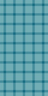 Saten kumaş dokusu, kısmen ekoseli kumaş. Cyan renk paletinde modern kontrol arkaplan tartan vektörü.