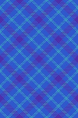 Canlı mavi ve mor ekose desenli, tekstil tasarımları, moda veya web sitesi geçmişi için mükemmel. Bu pürüzsüz doku ince renk değişimleriyle modern, geometrik bir his sunuyor..
