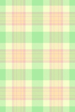 Kısmen kumaş vektör deseni, çerçeve arkaplan kontrolü dokusu. Renksiz tekstil ekoseli açık yeşil renk paleti.